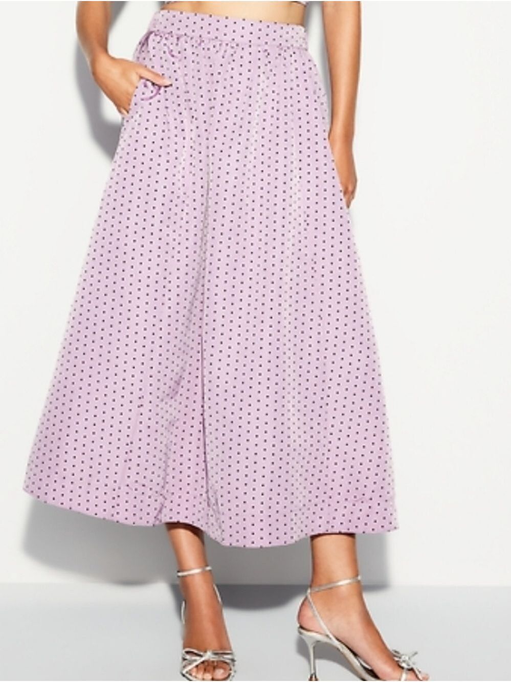 XXL • The Occasion by Old Navy • Lavender Dotted High-Waisted Taffeta Midi Skirt